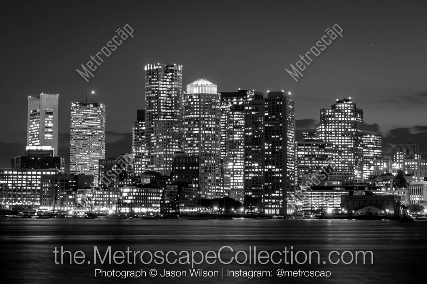 Boston Massachusetts Picture at Night