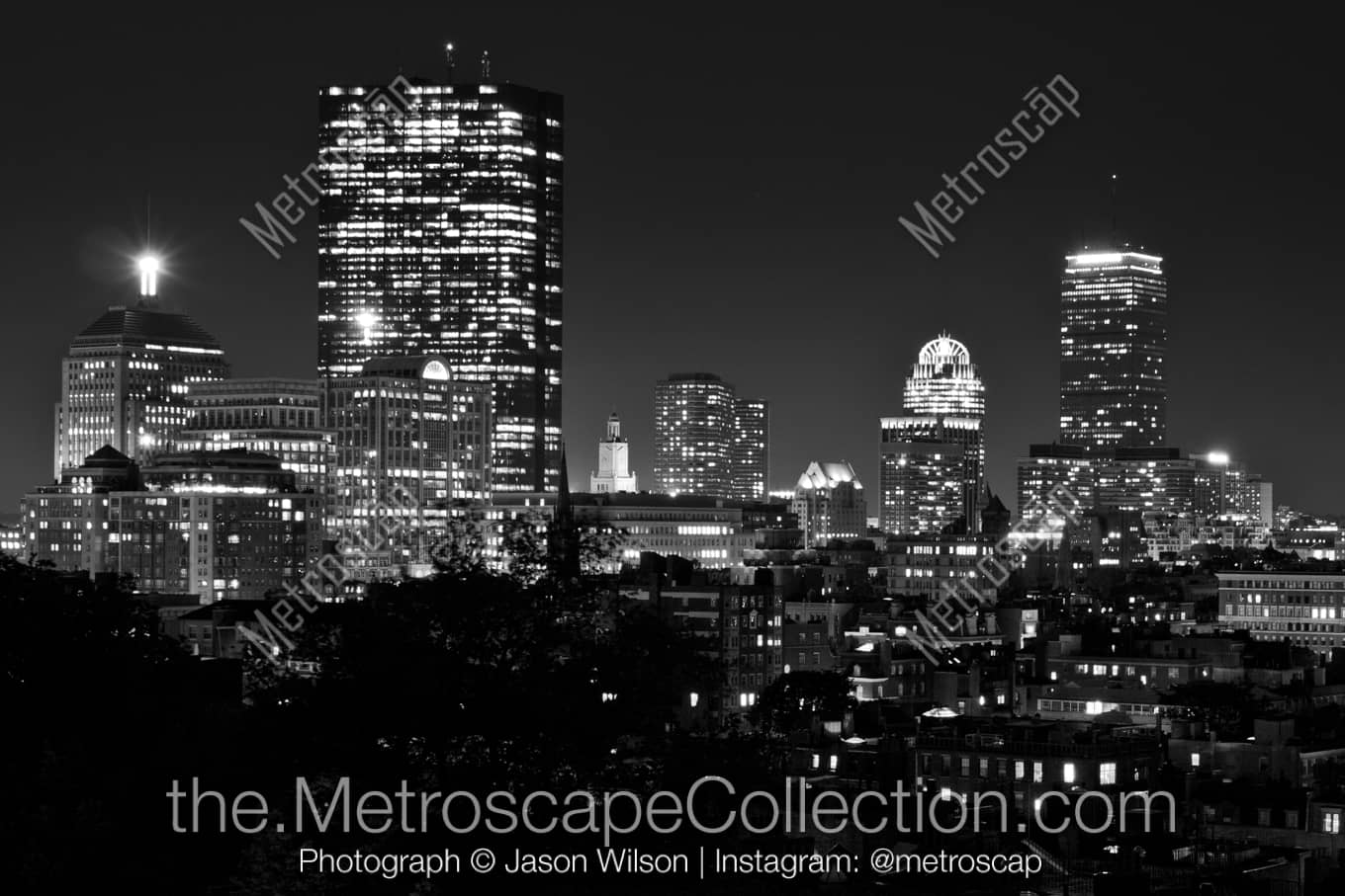 Boston Massachusetts Picture at Night