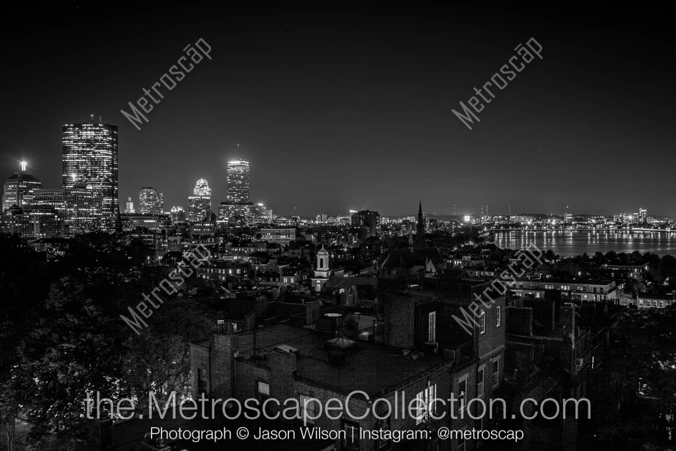Boston Massachusetts Picture at Night