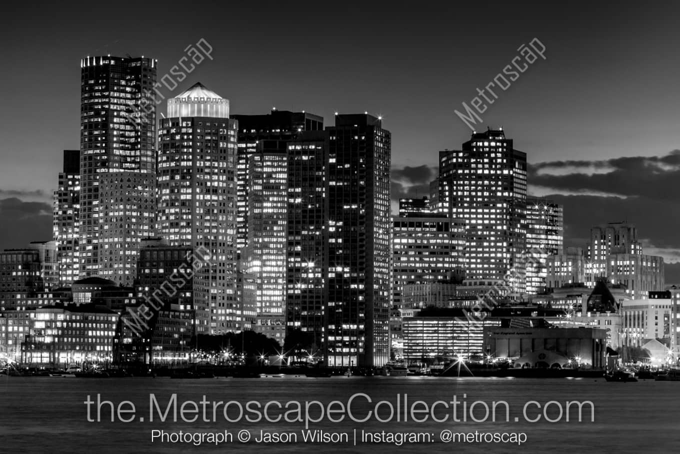 Boston Massachusetts Picture at Night