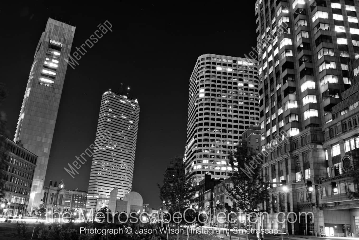 Boston Massachusetts Picture at Night