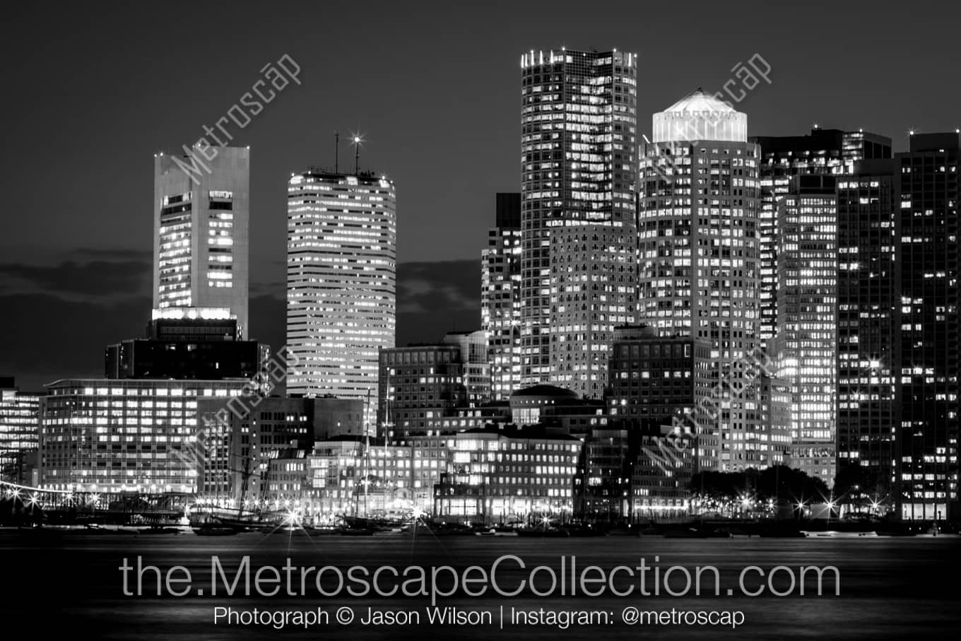 Boston Massachusetts Picture at Night