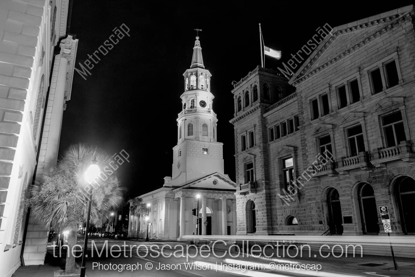 Charleston South Carolina Picture at Night