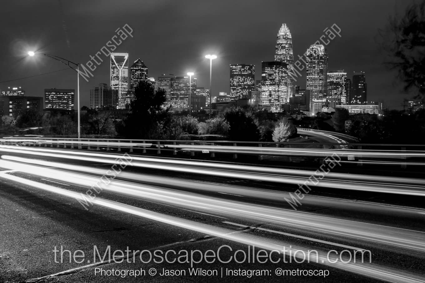 Charlotte North Carolina Picture at Night