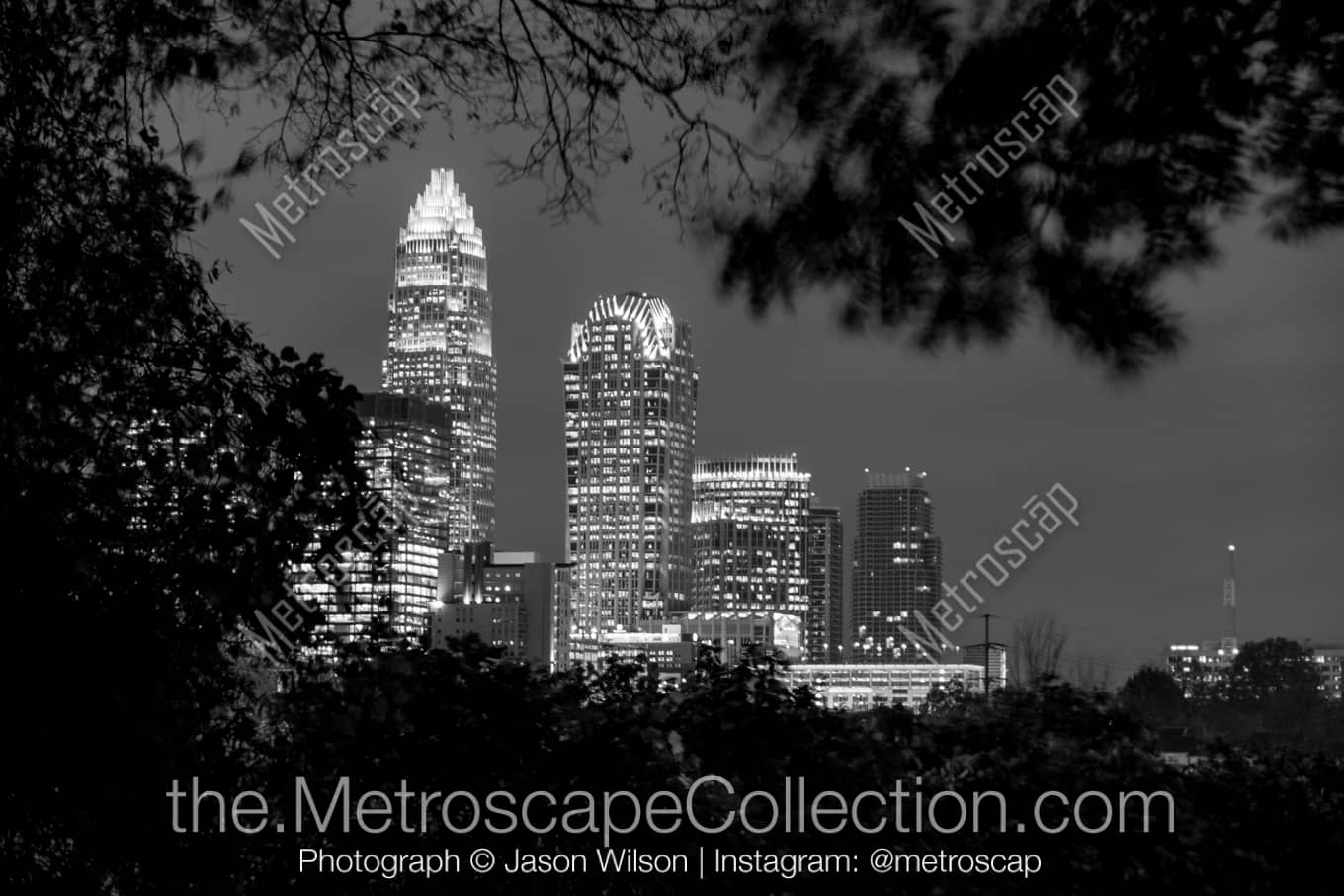 Charlotte North Carolina Picture at Night