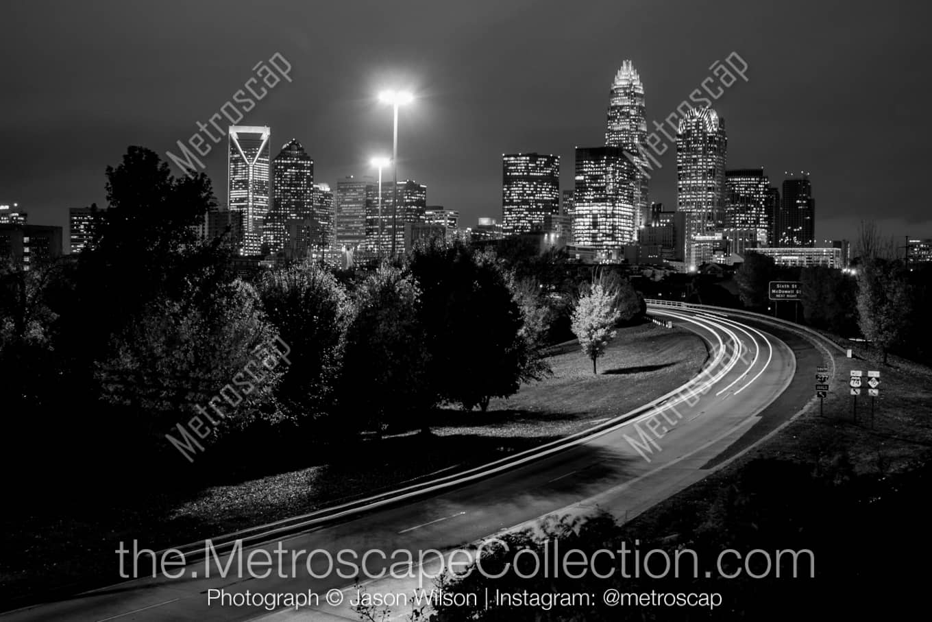 Charlotte North Carolina Picture at Night