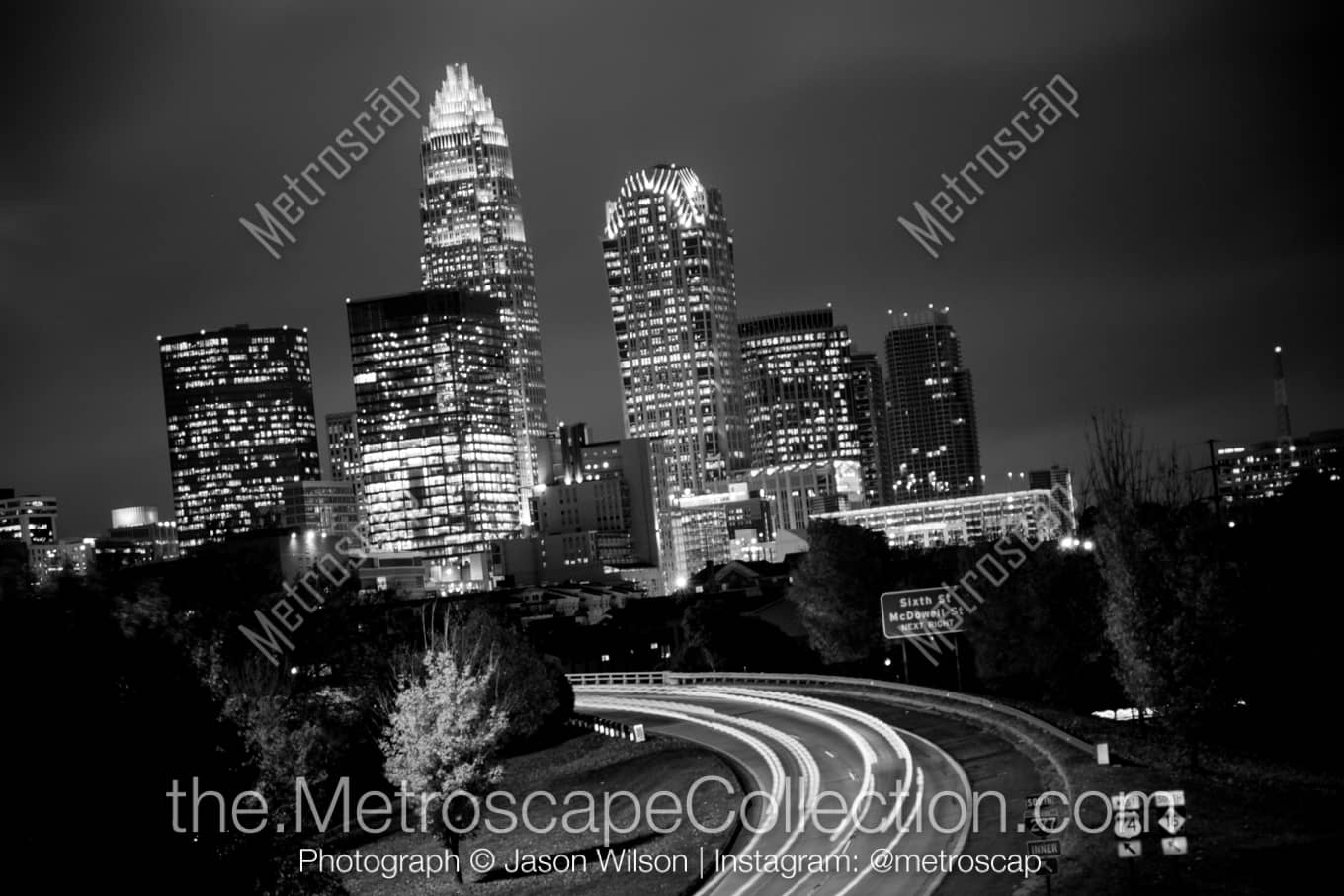 Charlotte North Carolina Picture at Night