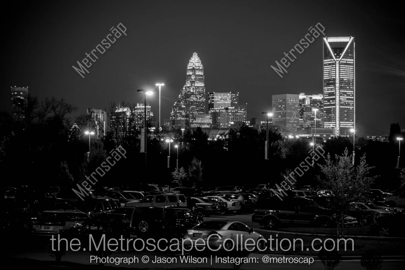 Charlotte North Carolina Picture at Night