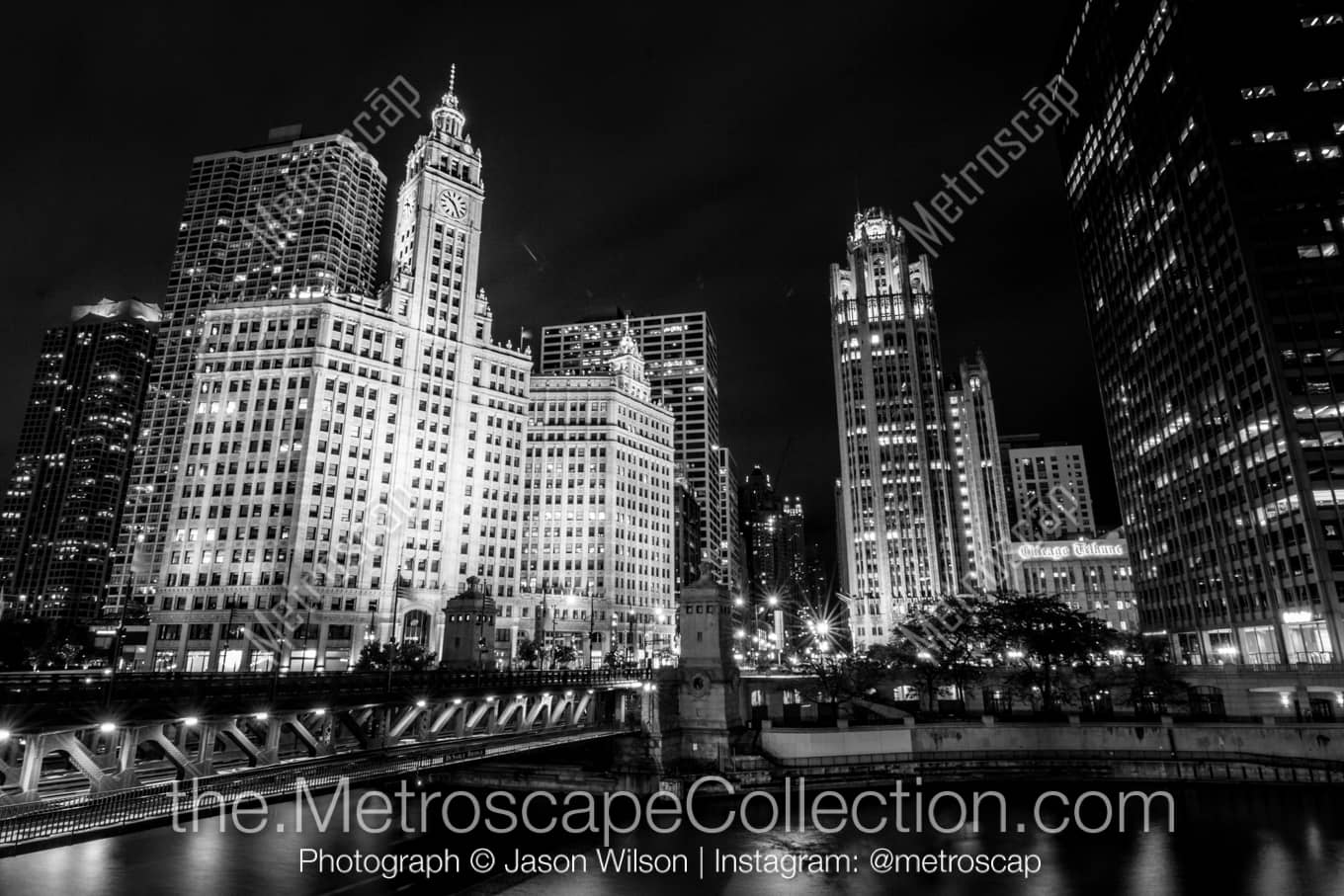 Chicago Illinois Picture at Night