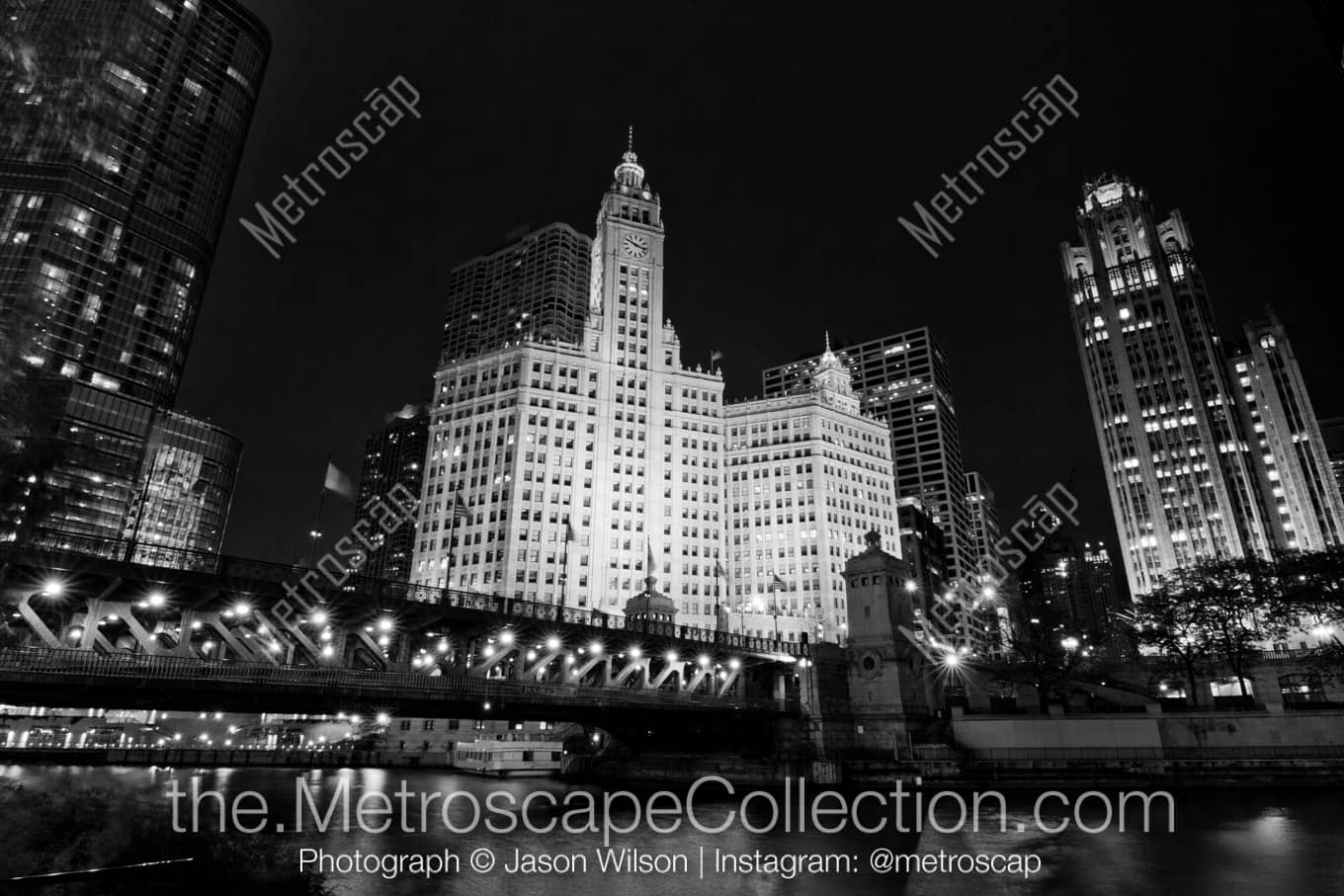 Chicago Illinois Picture at Night