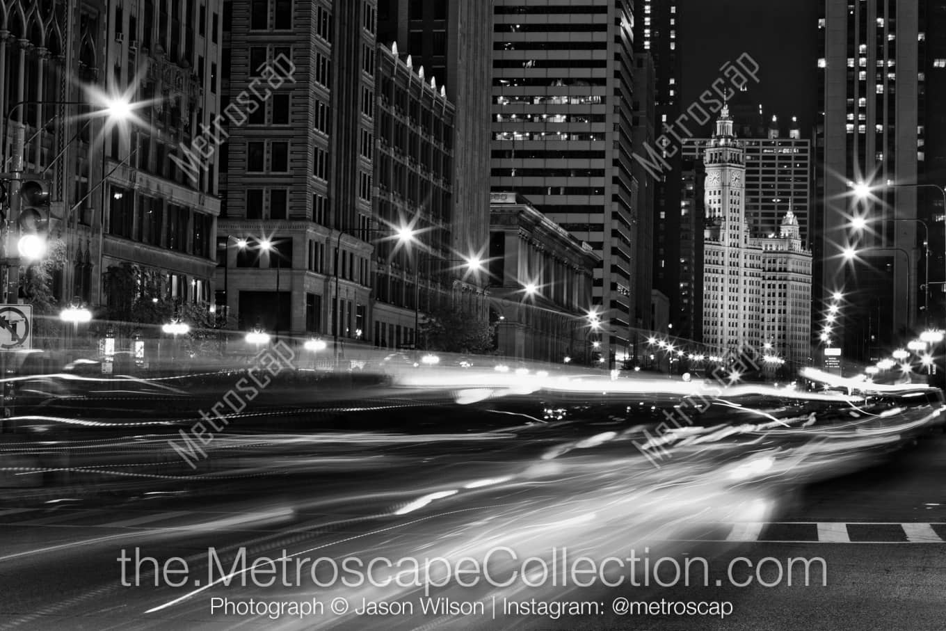 Chicago Illinois Picture at Night