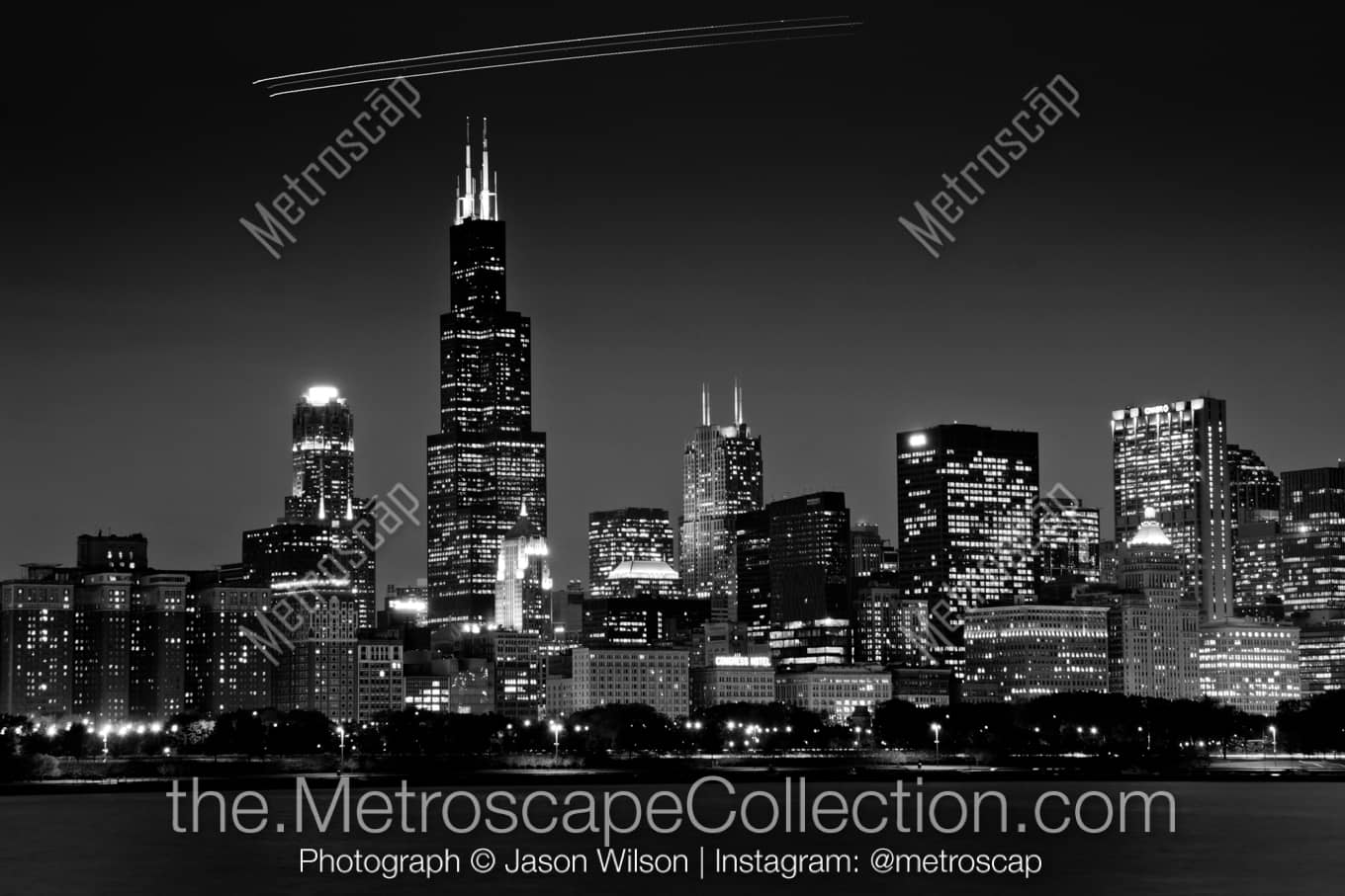 Chicago Illinois Picture at Night