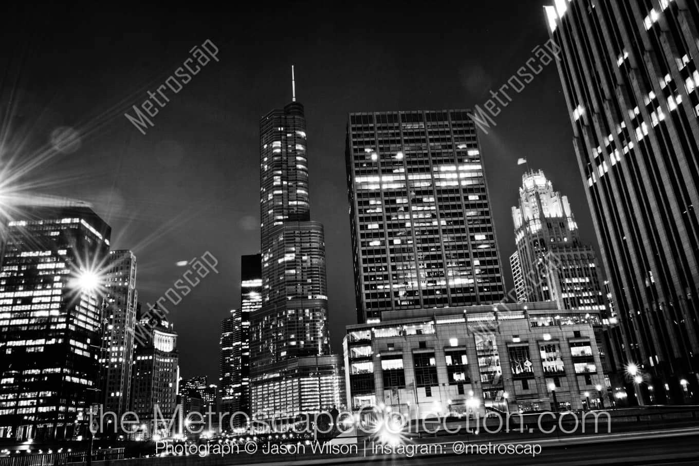 Chicago Illinois Picture at Night