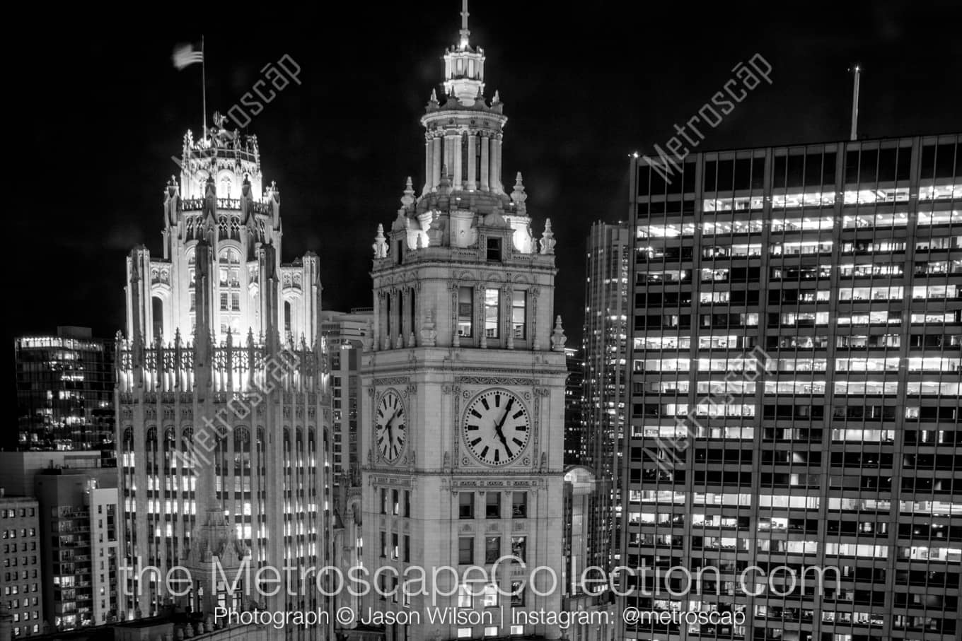 Chicago Illinois Picture at Night