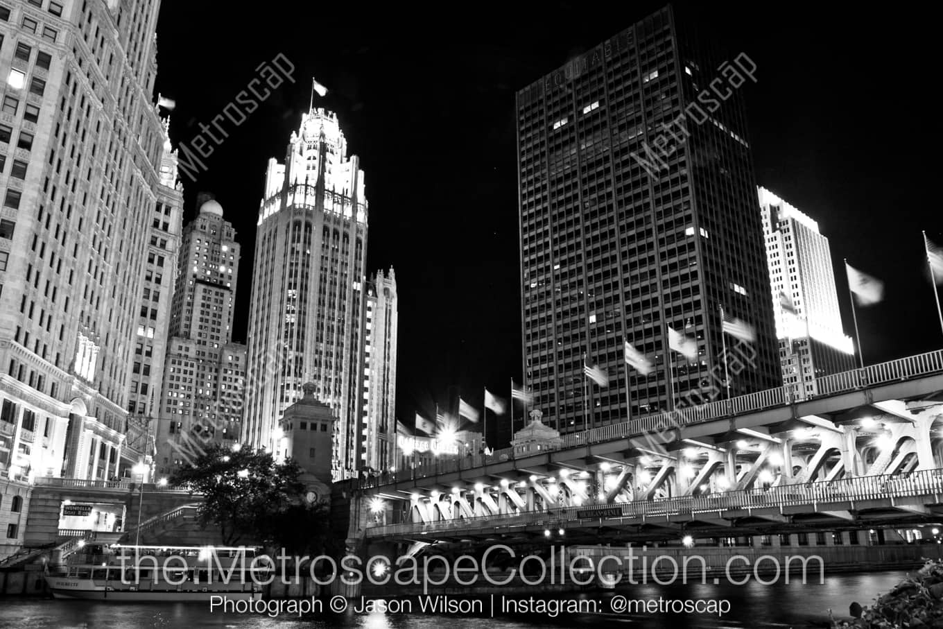 Chicago Illinois Picture at Night