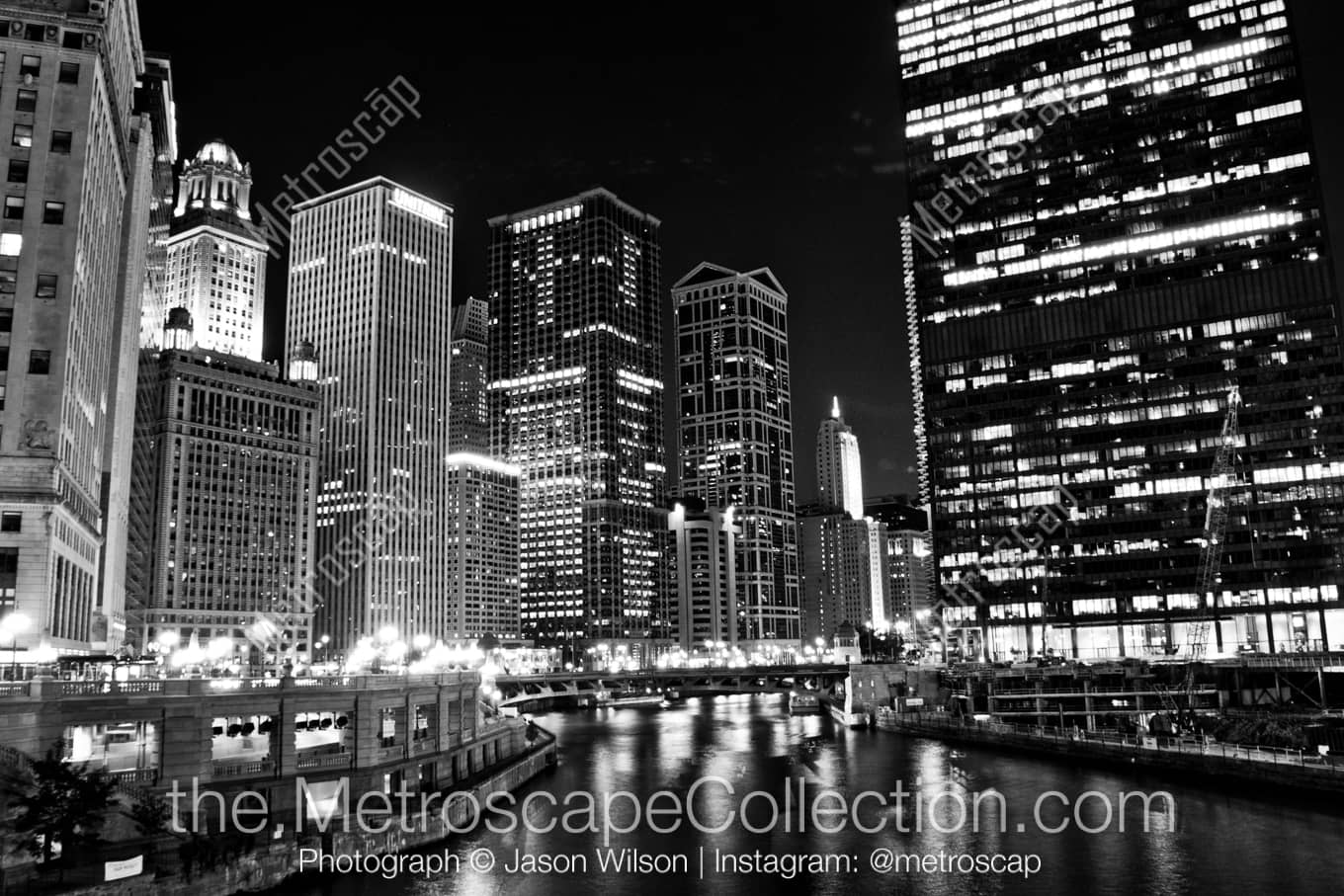 Chicago Illinois Picture at Night