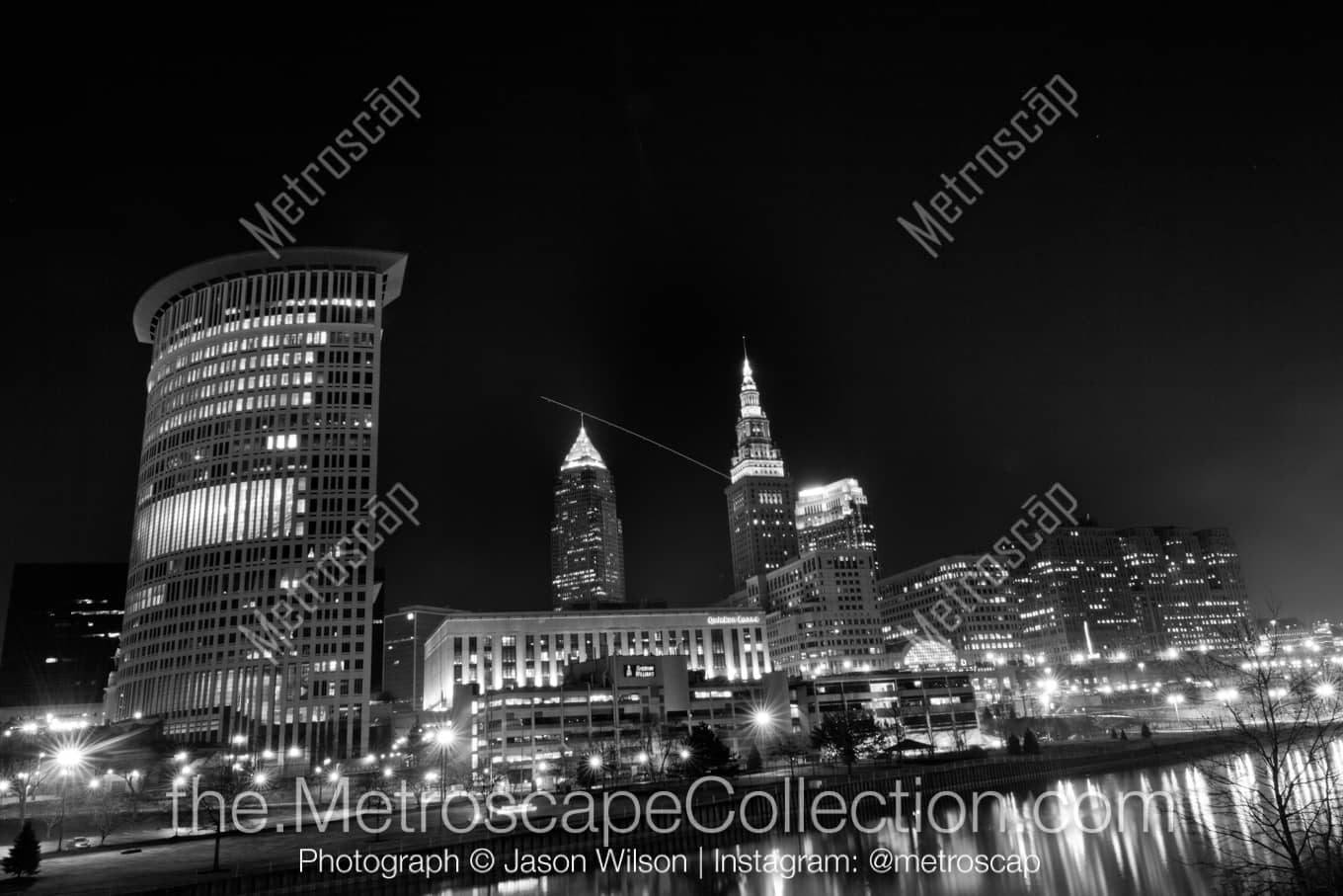 Cleveland Ohio Picture at Night