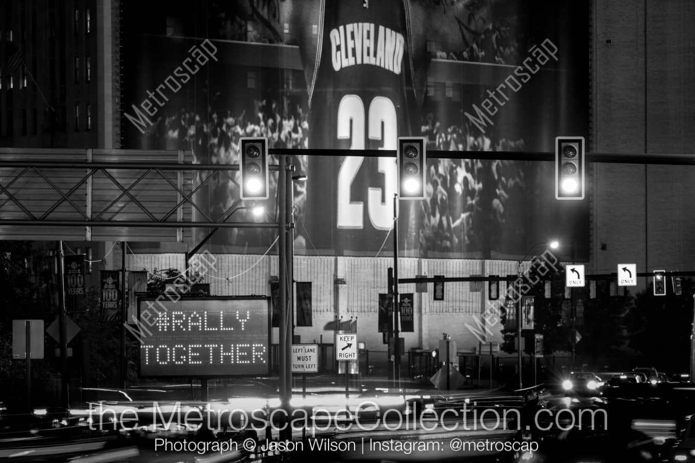 Cleveland Ohio Picture at Night