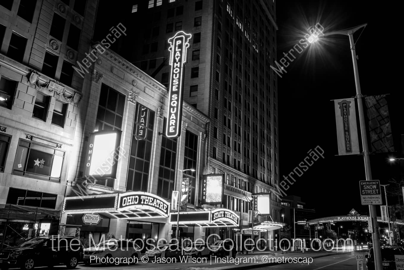 Cleveland Ohio Picture at Night