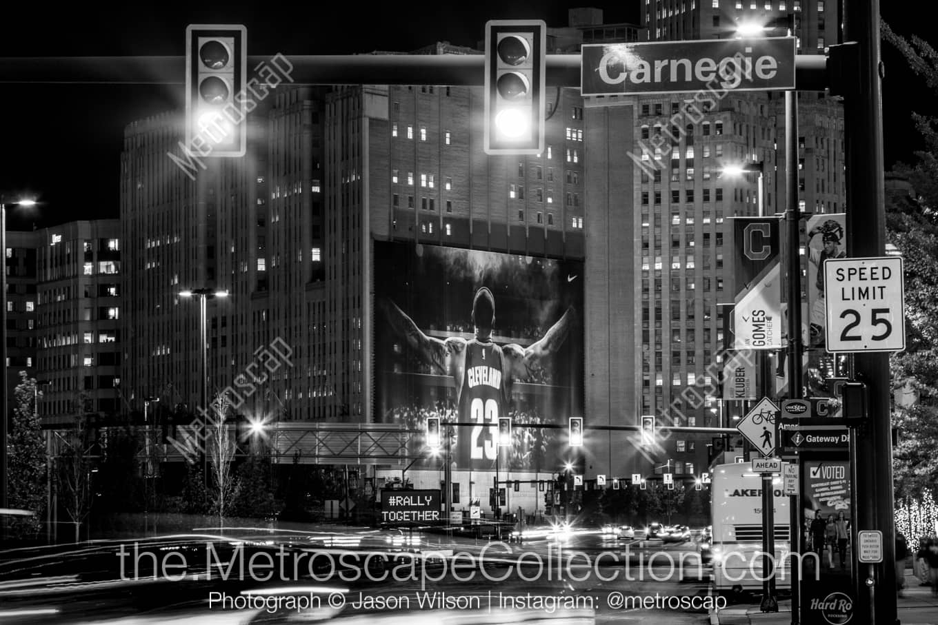 Cleveland Ohio Picture at Night