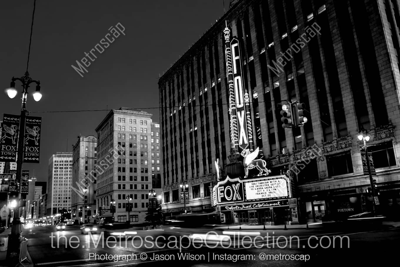 Detroit Michigan Picture at Night