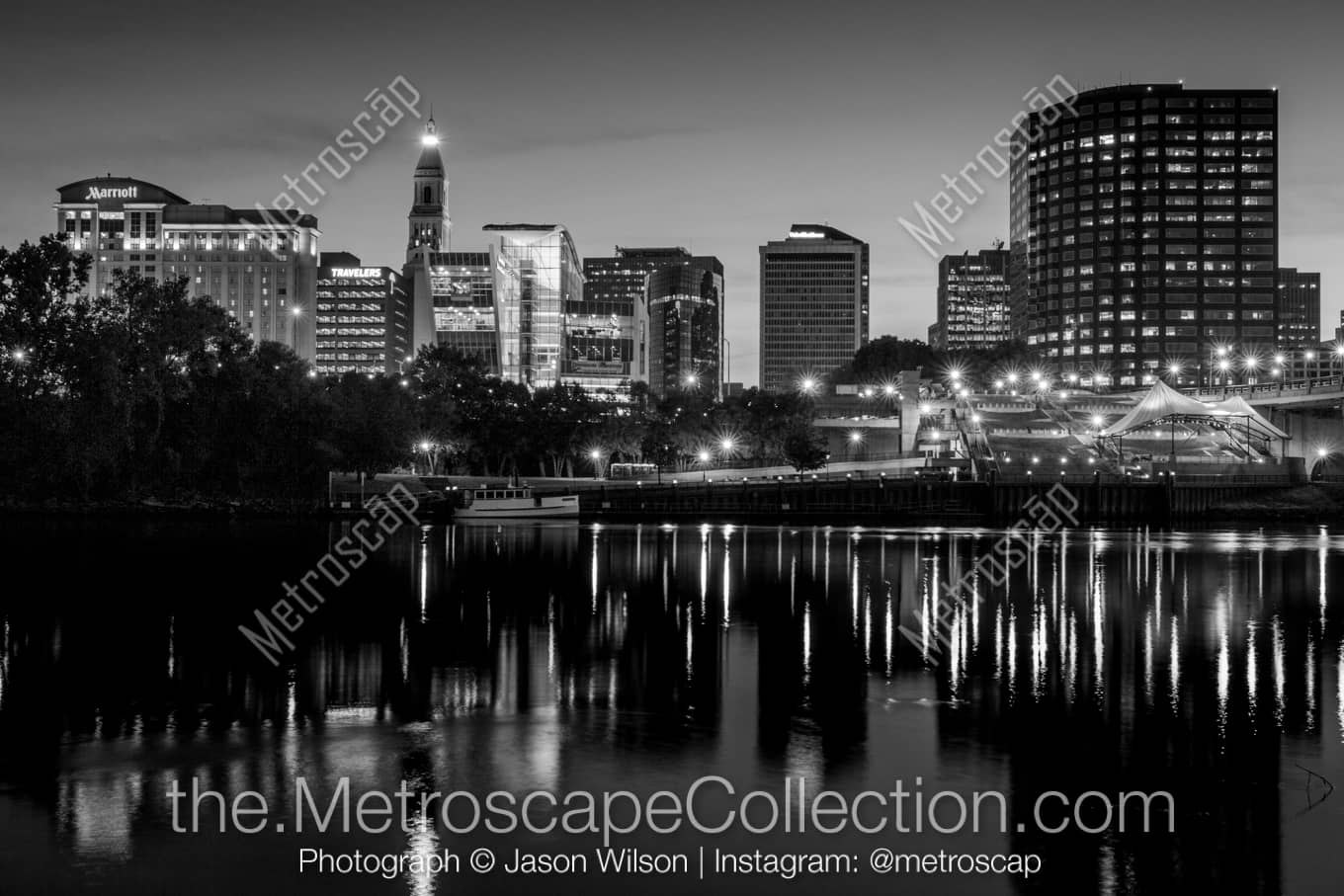 Hartford Connecticut Picture at Night