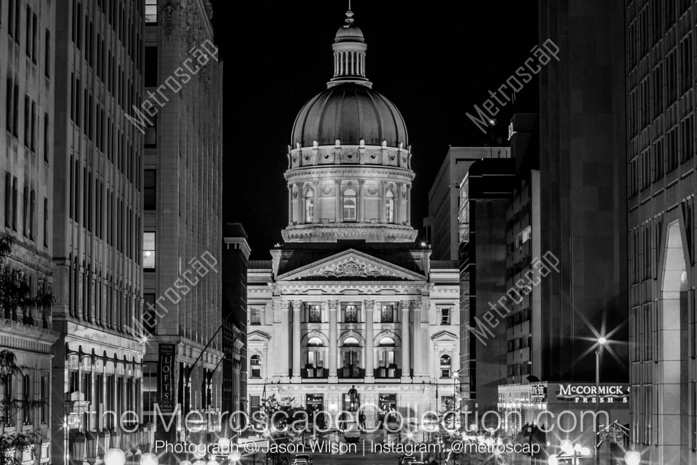 Indianapolis Indiana Picture at Night