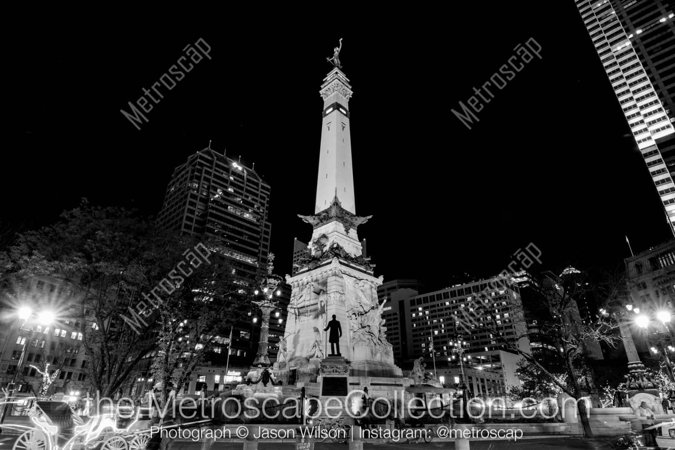 Indianapolis Indiana Picture at Night