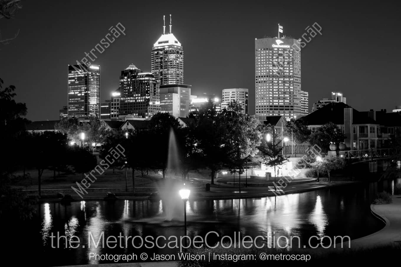 Indianapolis Indiana Picture at Night