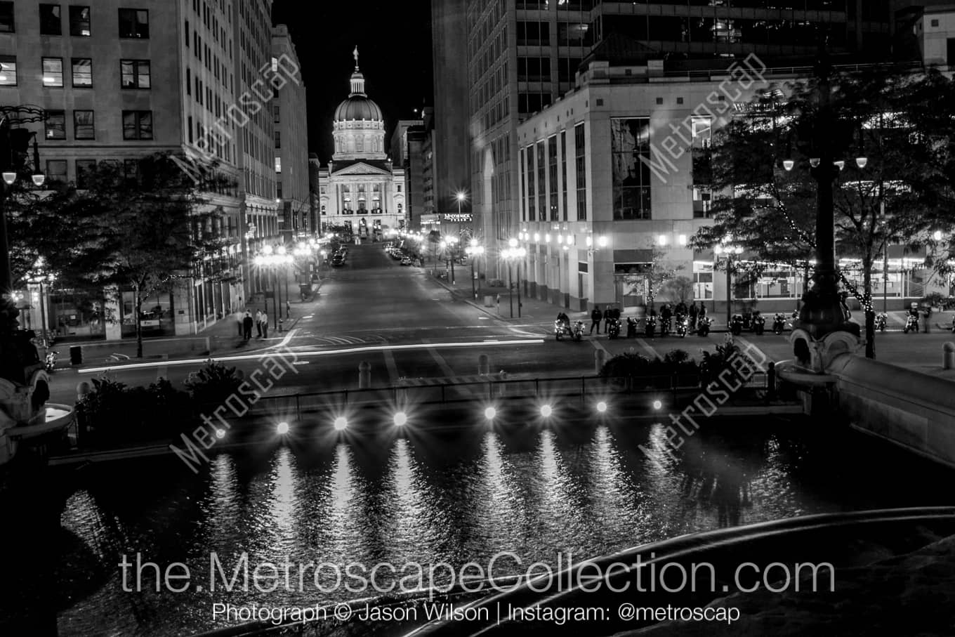 Indianapolis Indiana Picture at Night