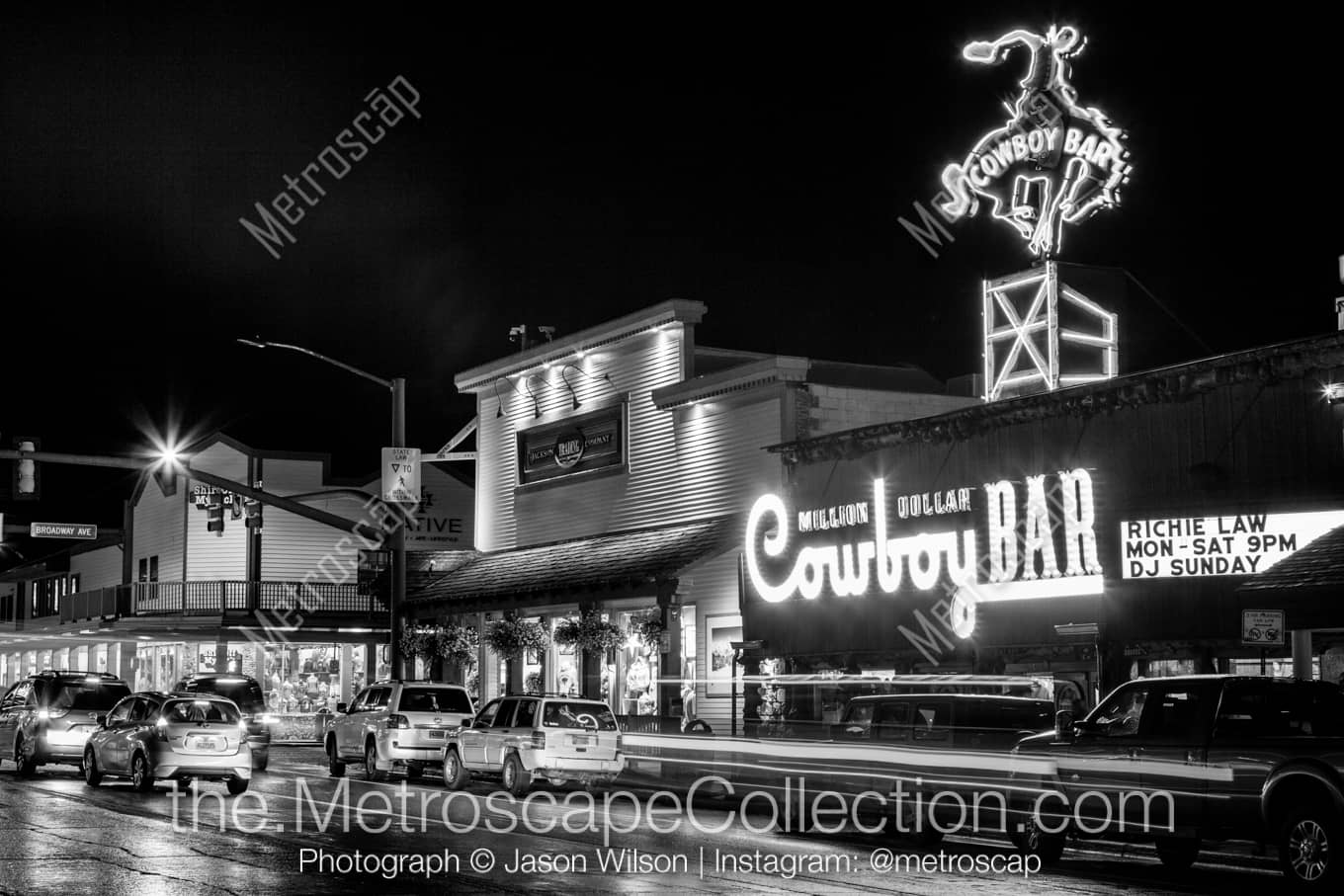 Jackson Hole Wyoming Picture at Night