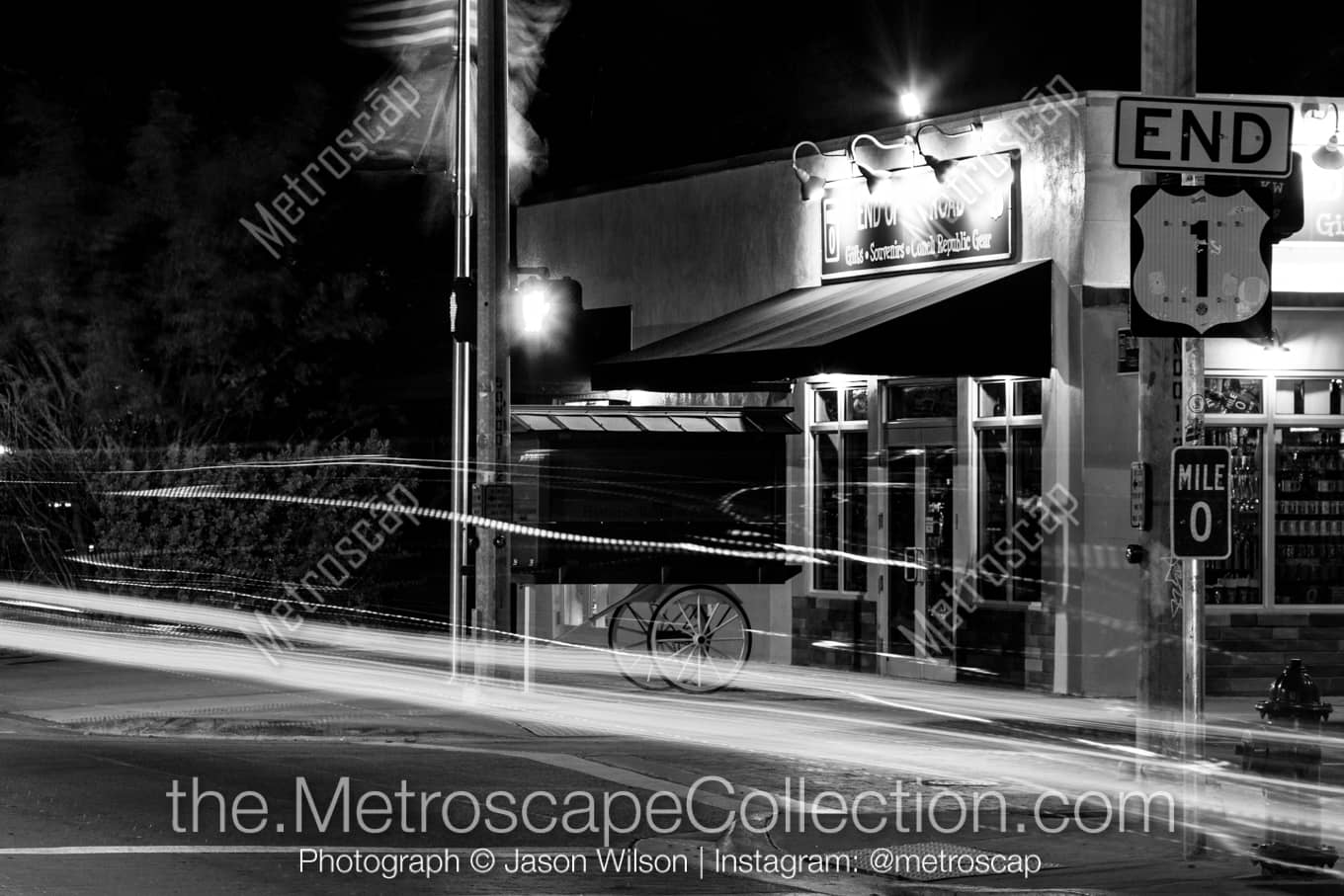 Key West Florida Picture at Night