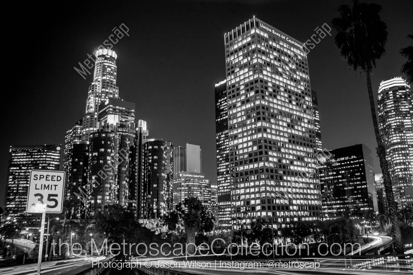 Los Angeles California Picture at Night