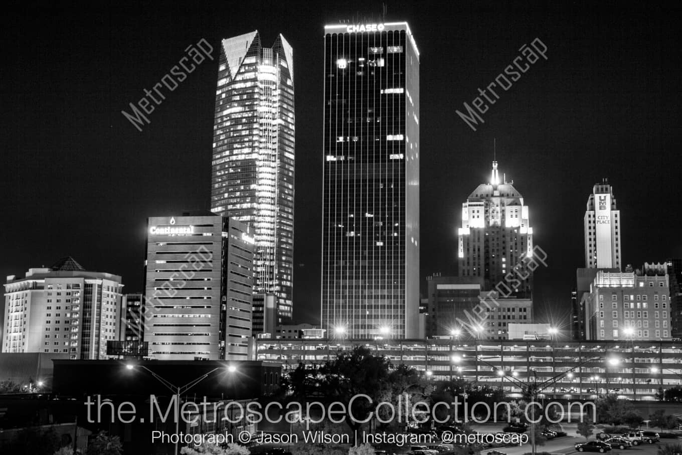 Oklahoma City Oklahoma Picture at Night