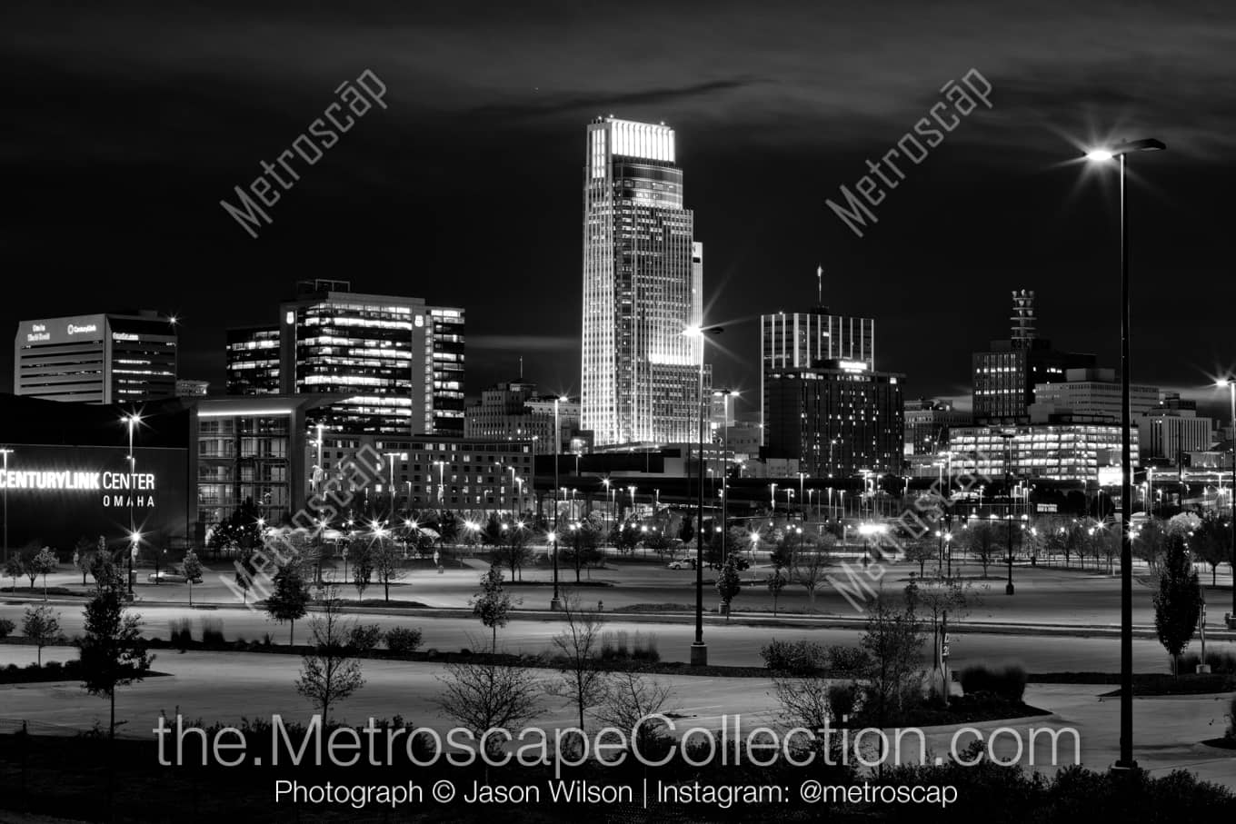 Omaha Nebraska Picture at Night