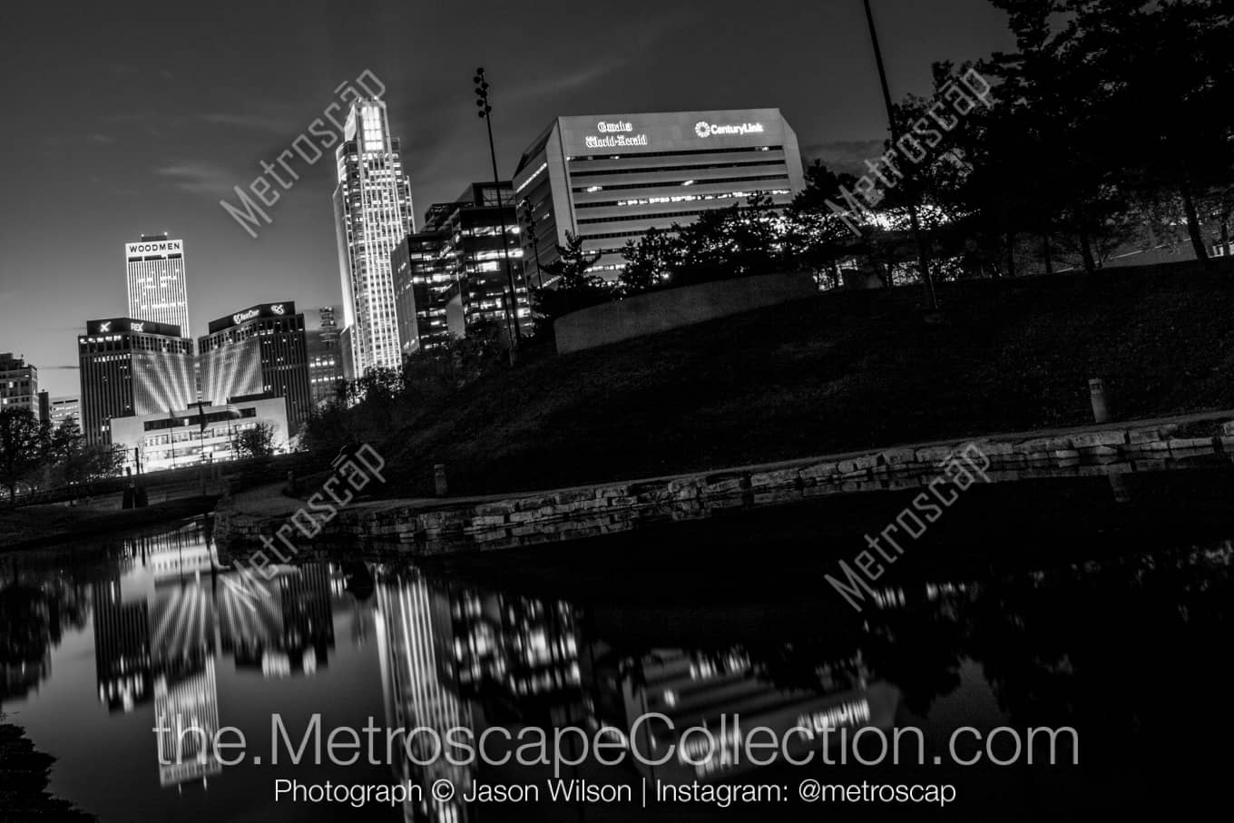 Omaha Nebraska Picture at Night