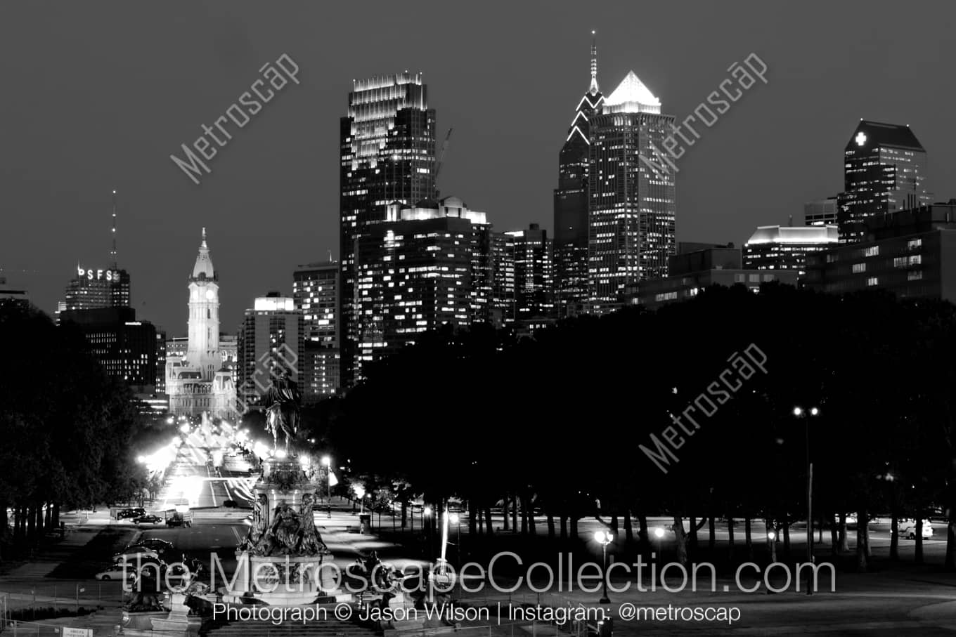 Philadelphia Pennsylvania Picture at Night