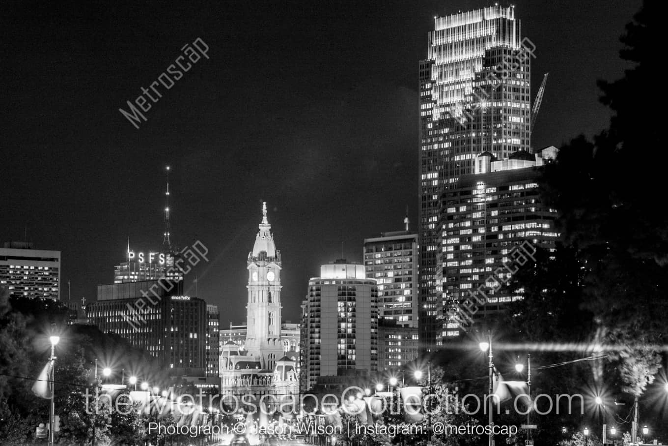 Philadelphia Pennsylvania Picture at Night