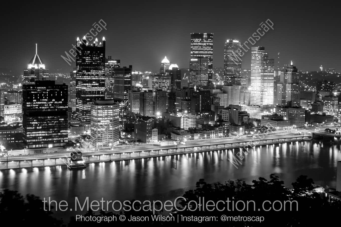 Pittsburgh Pennsylvania Picture at Night