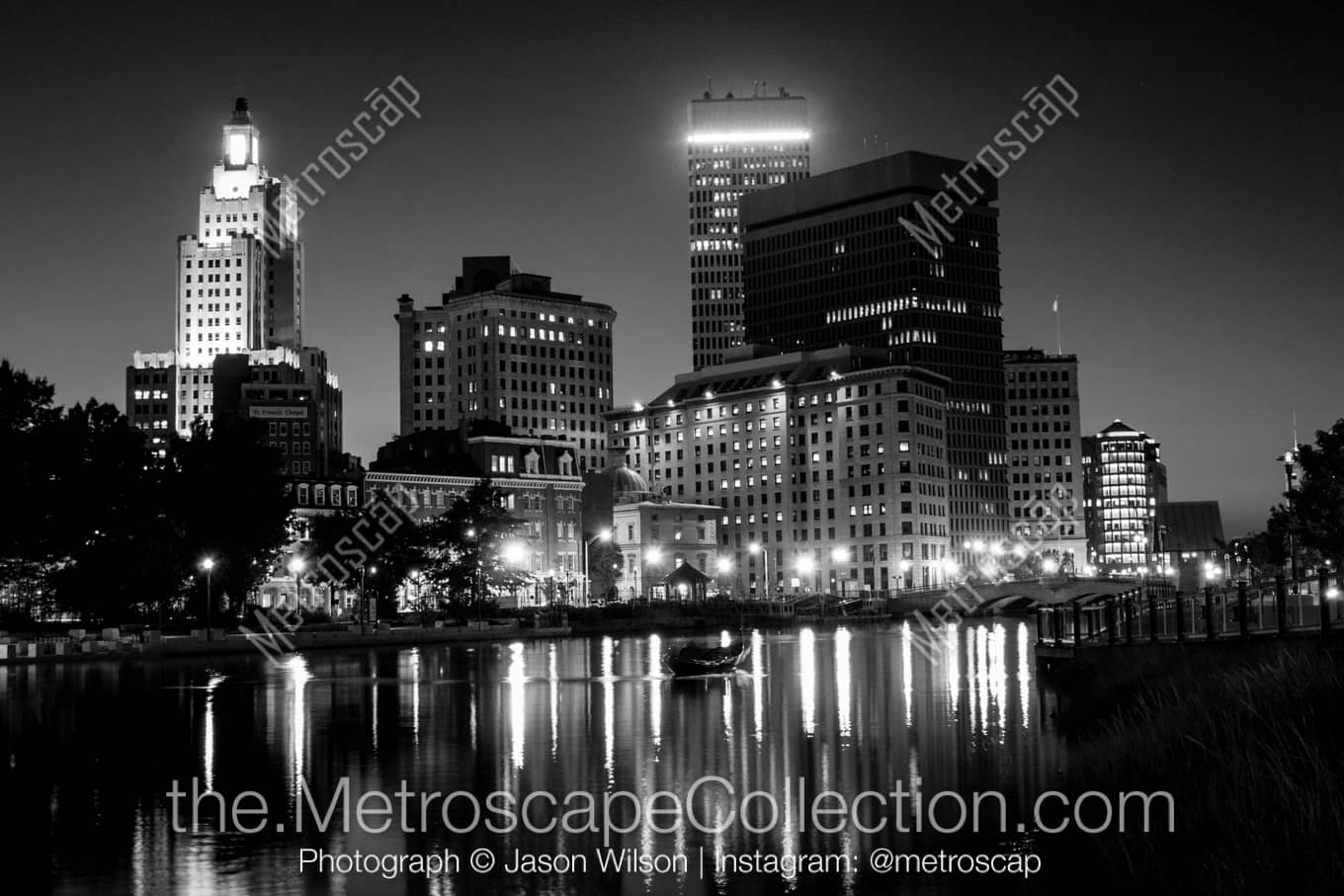 Providence Rhode Island Picture at Night