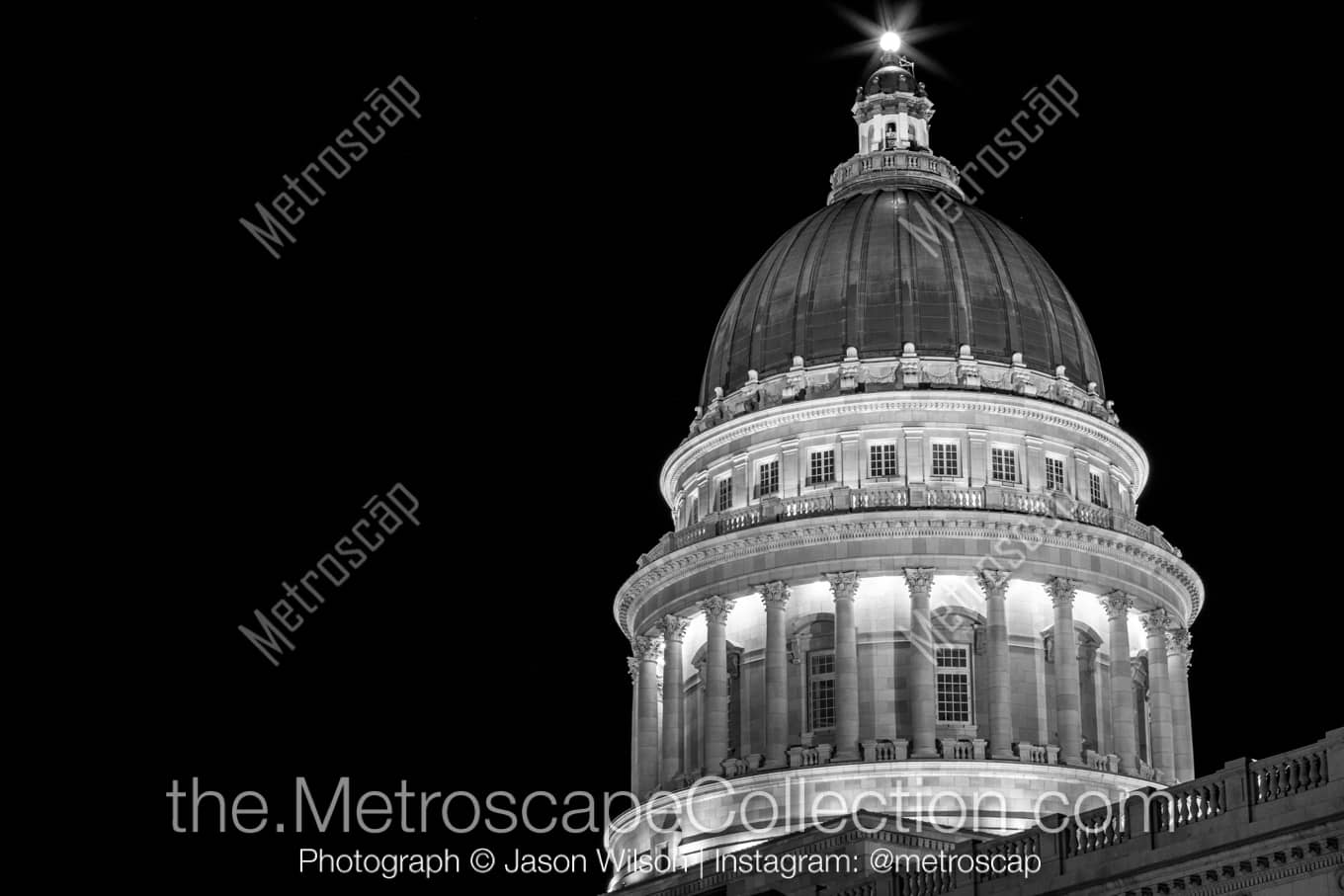 Salt Lake City Utah Picture at Night