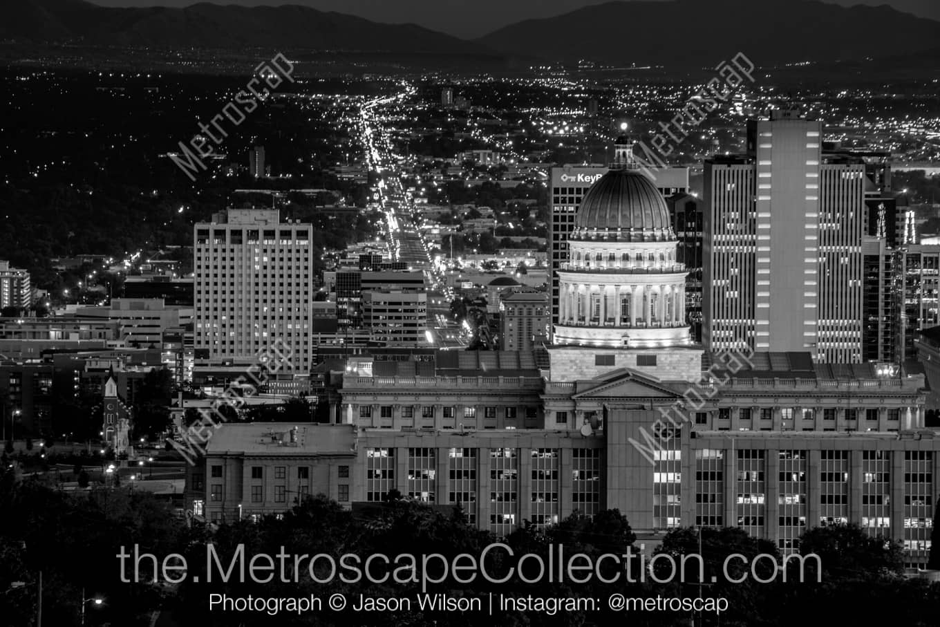 Salt Lake City Utah Picture at Night