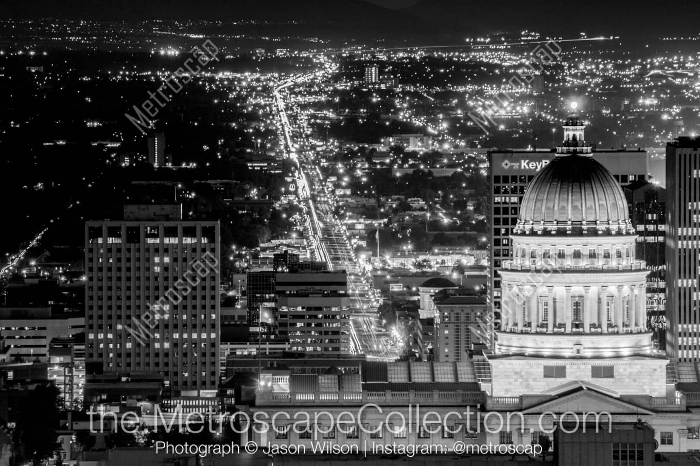 Salt Lake City Utah Picture at Night