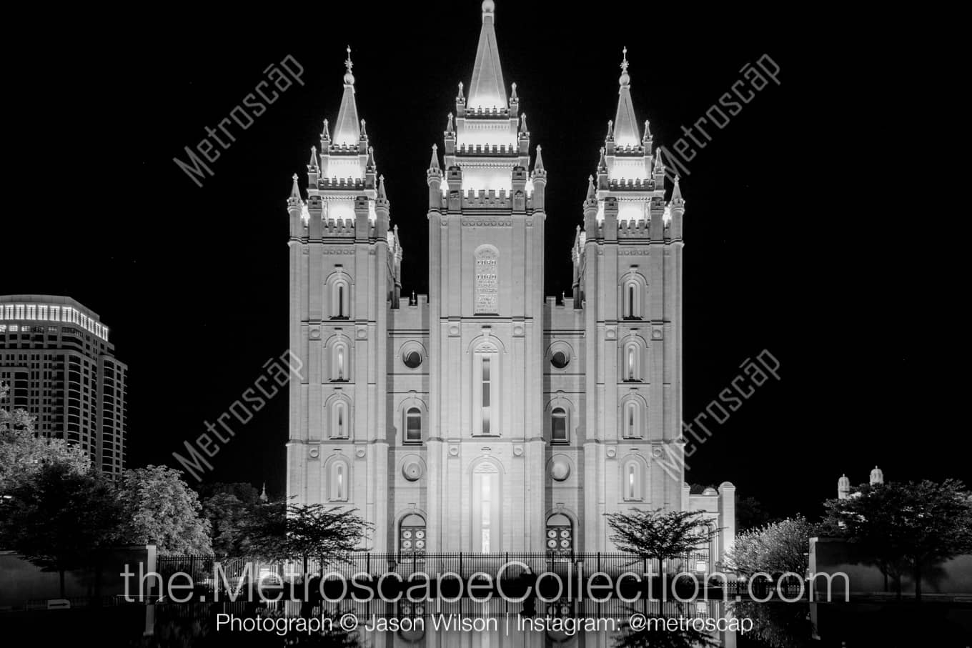 Salt Lake City Utah Picture at Night