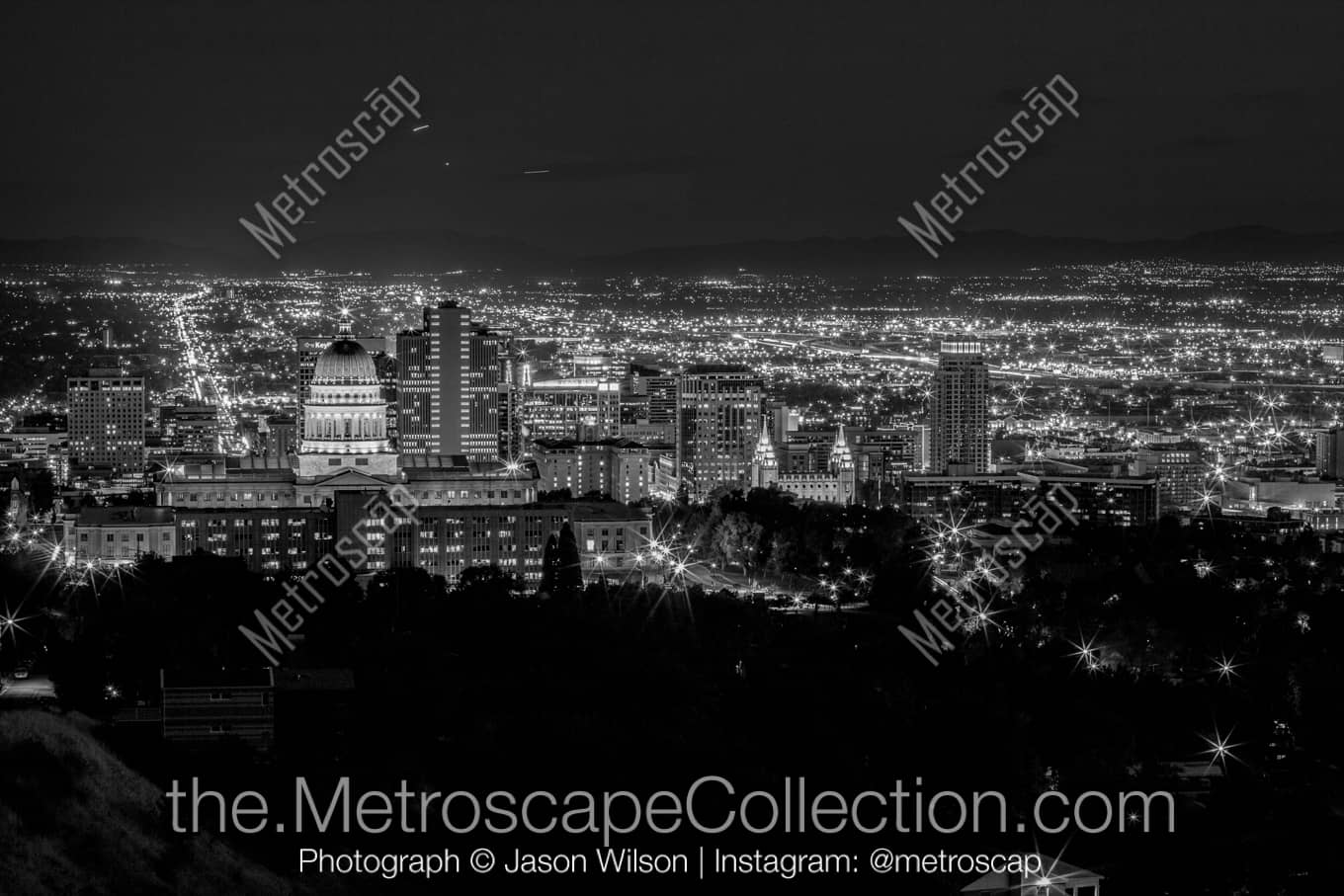 Salt Lake City Utah Picture at Night