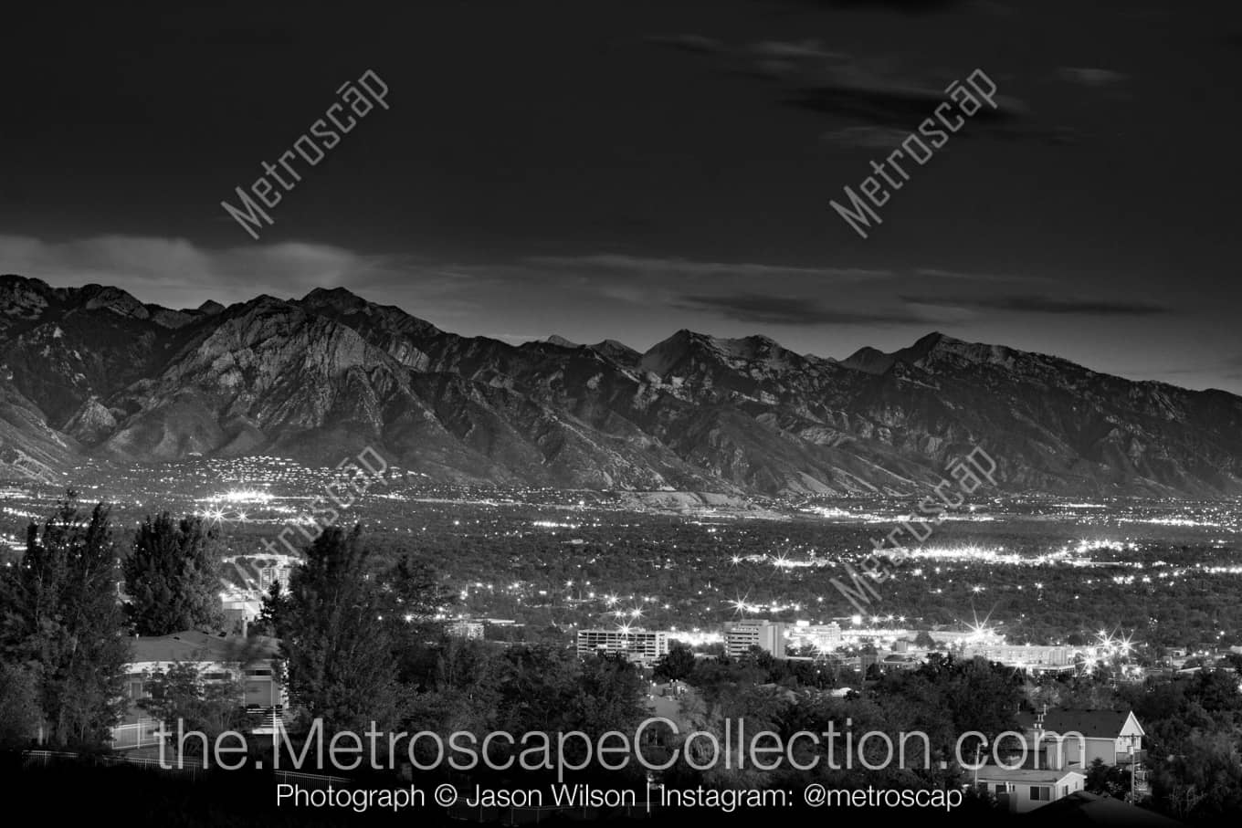 Salt Lake City Utah Picture at Night