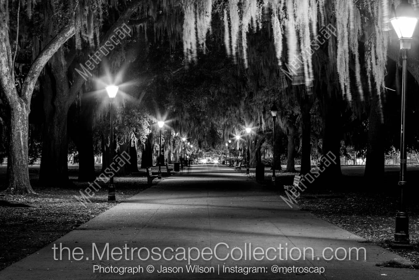 Savannah Georgia Picture at Night