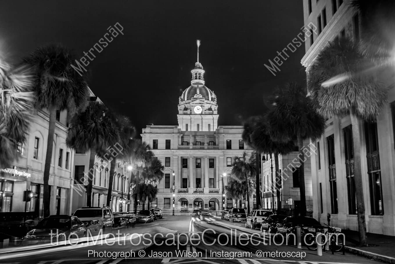 Savannah Georgia Picture at Night