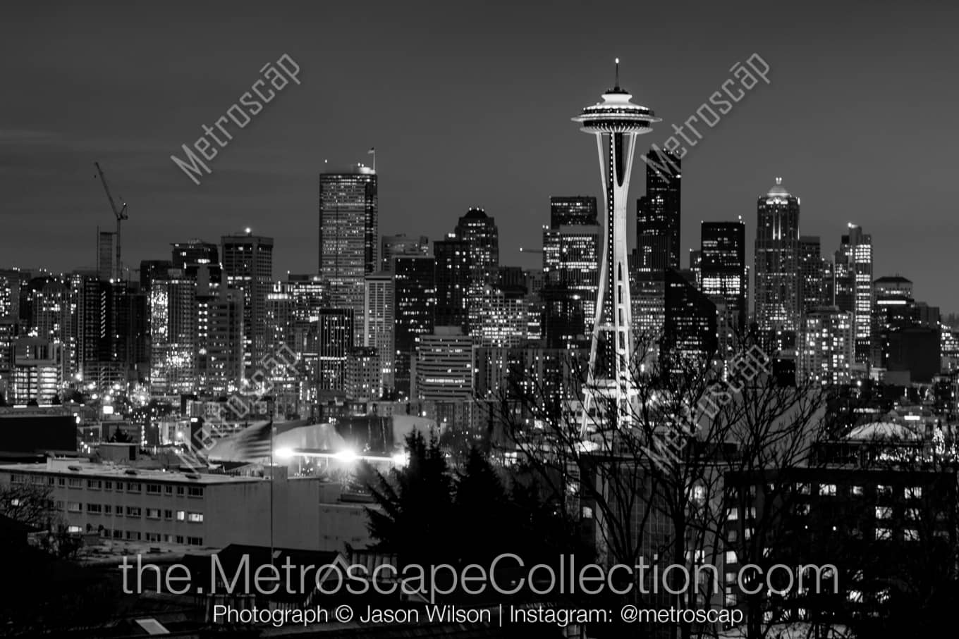 Seattle Washington Picture at Night