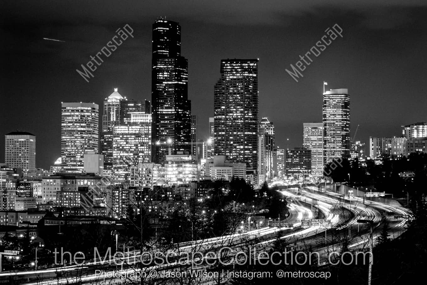 Seattle Washington Picture at Night